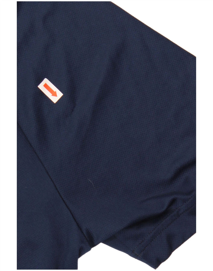 Adidas Mens Climalite Graphic Camiseta Top Grande Azul Marino Poliéster