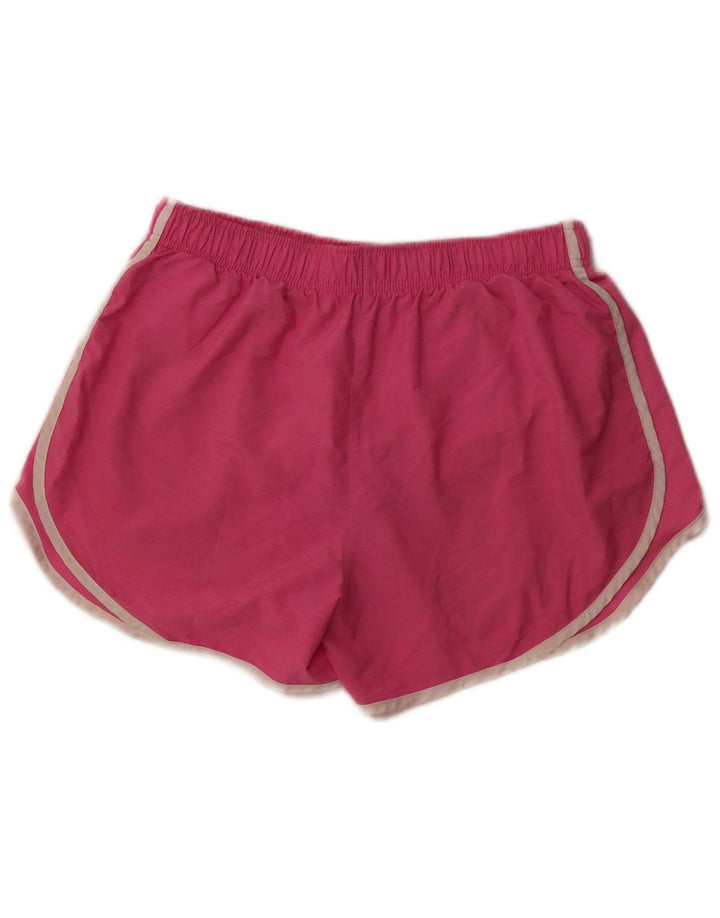 NIKE Pantalones cortos deportivos Dri Fit para mujer UK 12 Poliéster rosa medio