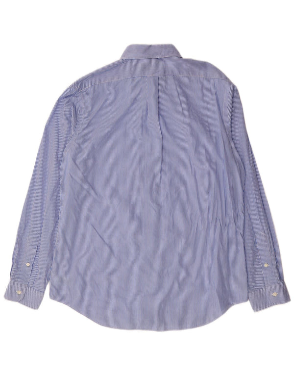 RALPH LAUREN Camisa elástica para hombre Algodón a rayas azules grandes