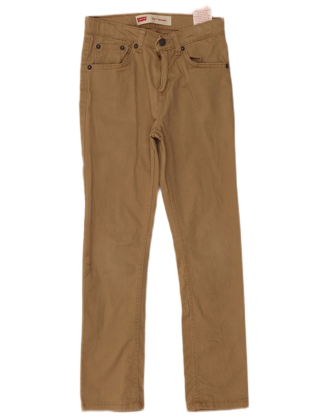 LEVI'S Pantalones casuales ajustados 510 para niños 7-8 años W24 L23 Algodón beige