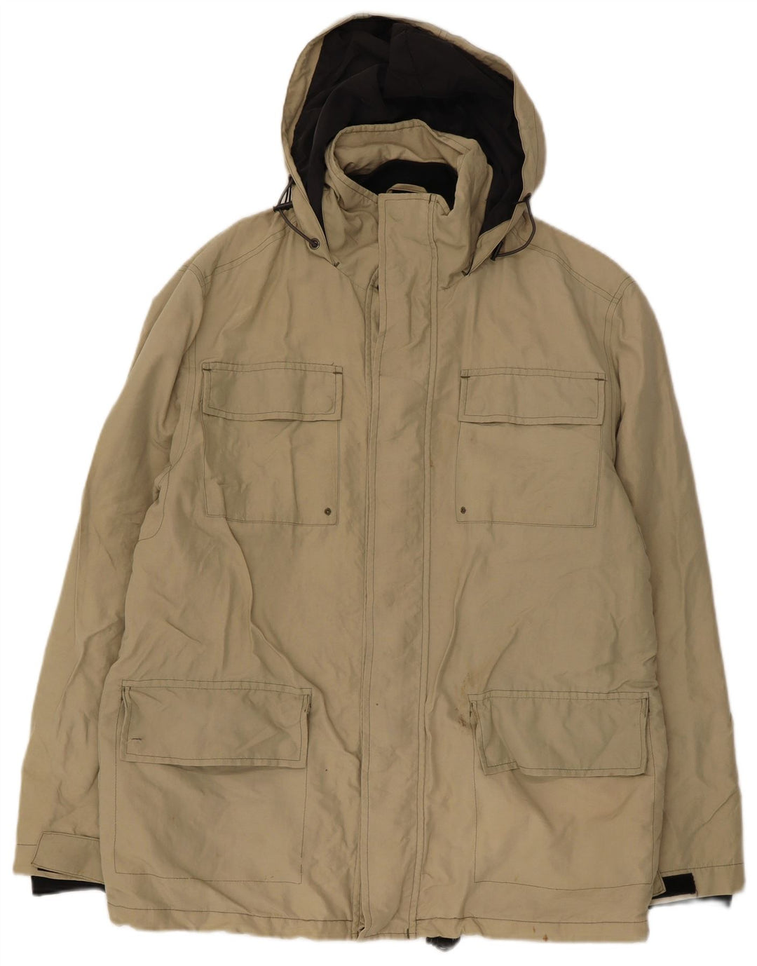 Gap Chaqueta utilitaria con capucha para hombre UK 38 Poliéster beige medio