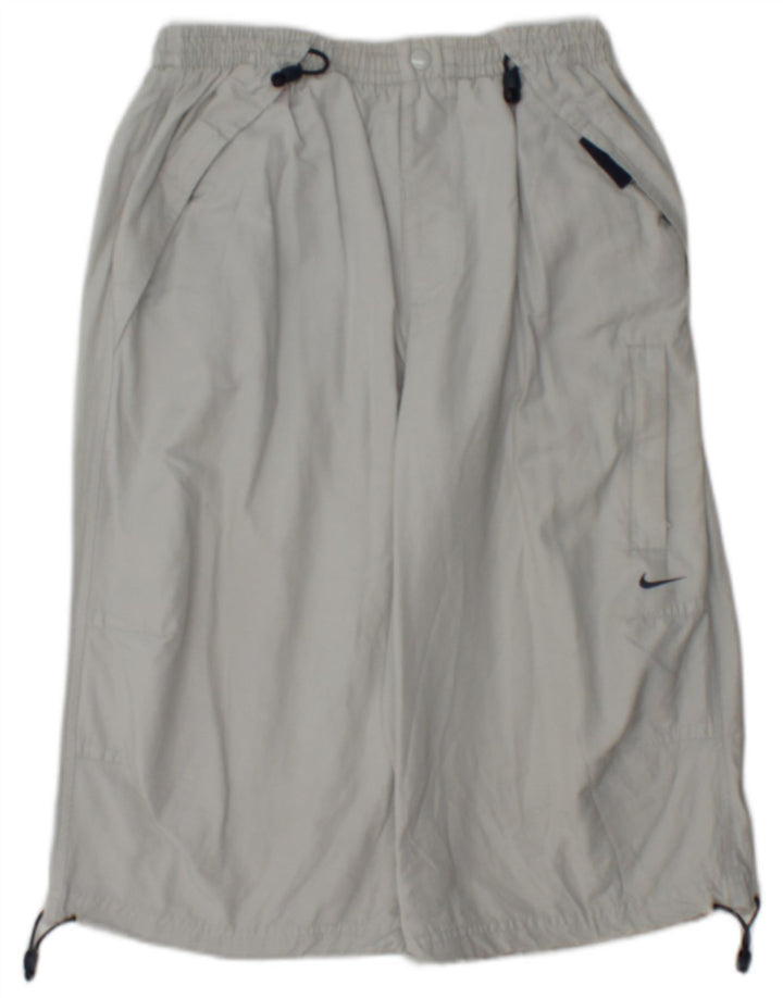 Nike - Pantalones cortos deportivos para hombre, talla pequeña, algodón gris