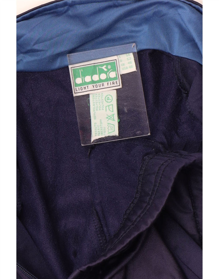 DIADORA Chaqueta de chándal para hombre ES 46 XL Azul marino Colorblock Poliéster