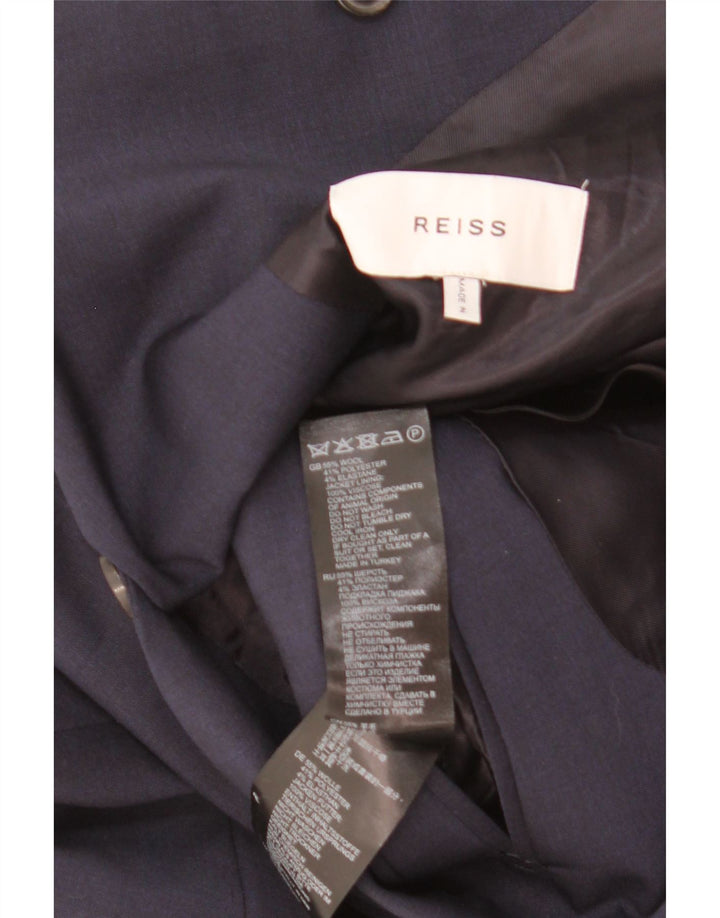 Reiss Chaqueta tipo blazer de 2 botones para hombre UK 40 Large Lana azul marino