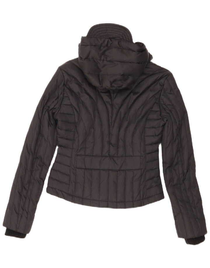 Killah Chaqueta acolchada con capucha para mujer UK 44 Medium Black Nylon