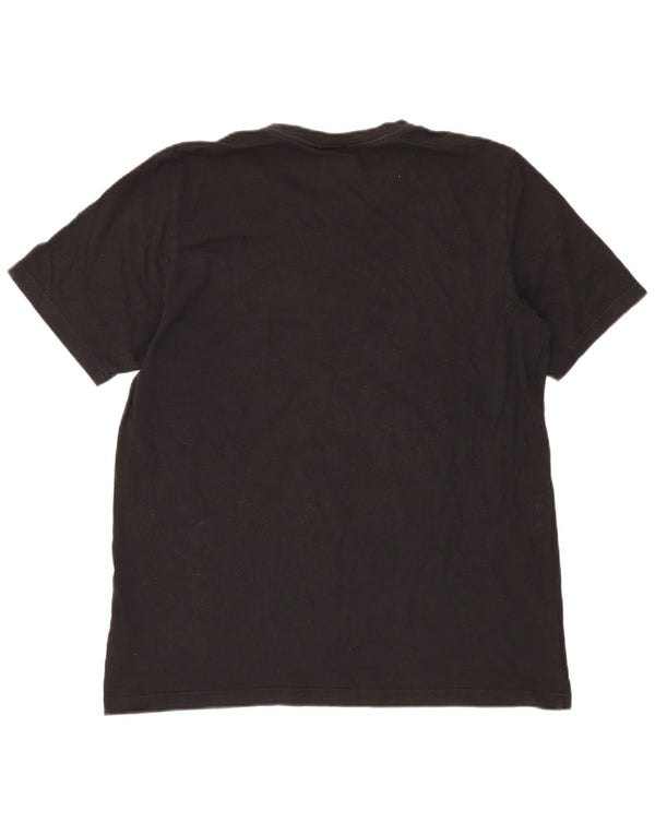 Adidas - Camiseta gráfica para hombre, talla grande, algodón negro