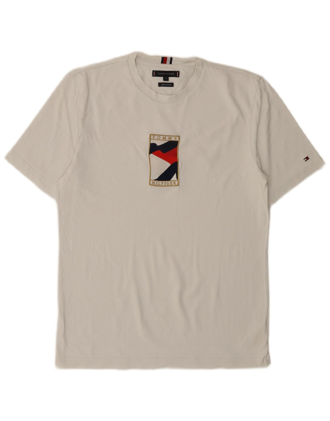 TOMMY HILFIGER Camiseta gráfica para hombre Top Medium White Cotton