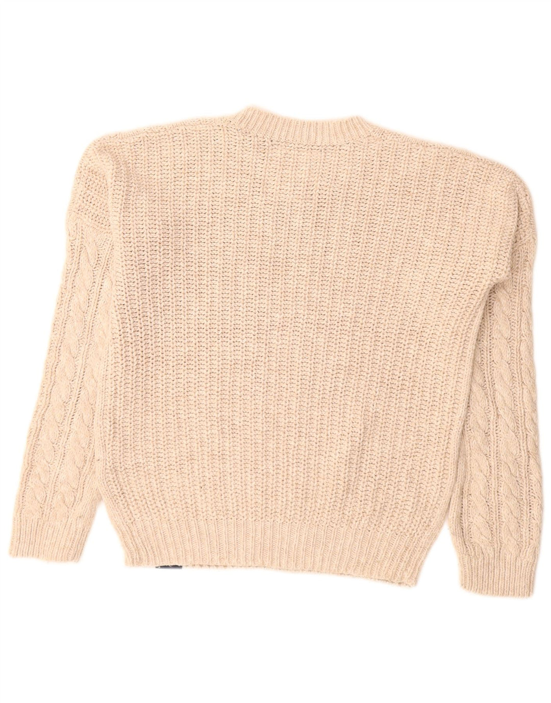Superdry Suéter tipo jersey con cuello redondo para mujer Reino Unido 8 Small Off White Fair Isle