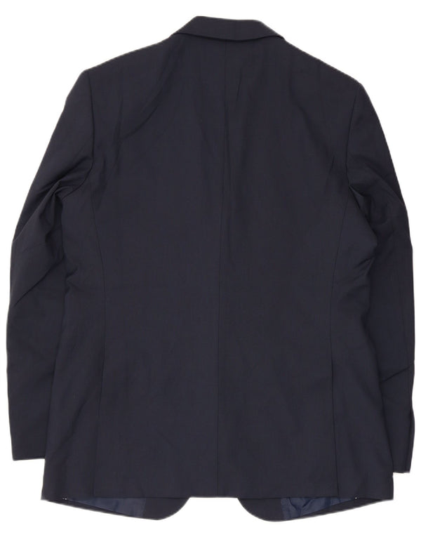 Marks & Spencer Chaqueta tipo blazer de 2 botones para hombre UK 40 Grande Poliéster azul marino