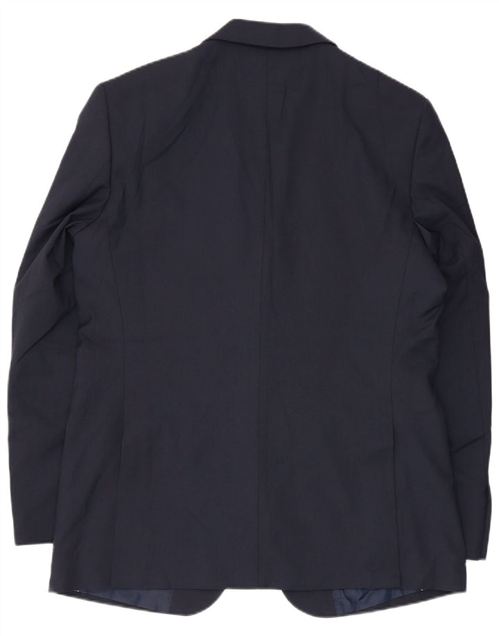 Marks & Spencer Chaqueta tipo blazer de 2 botones para hombre UK 40 Grande Poliéster azul marino