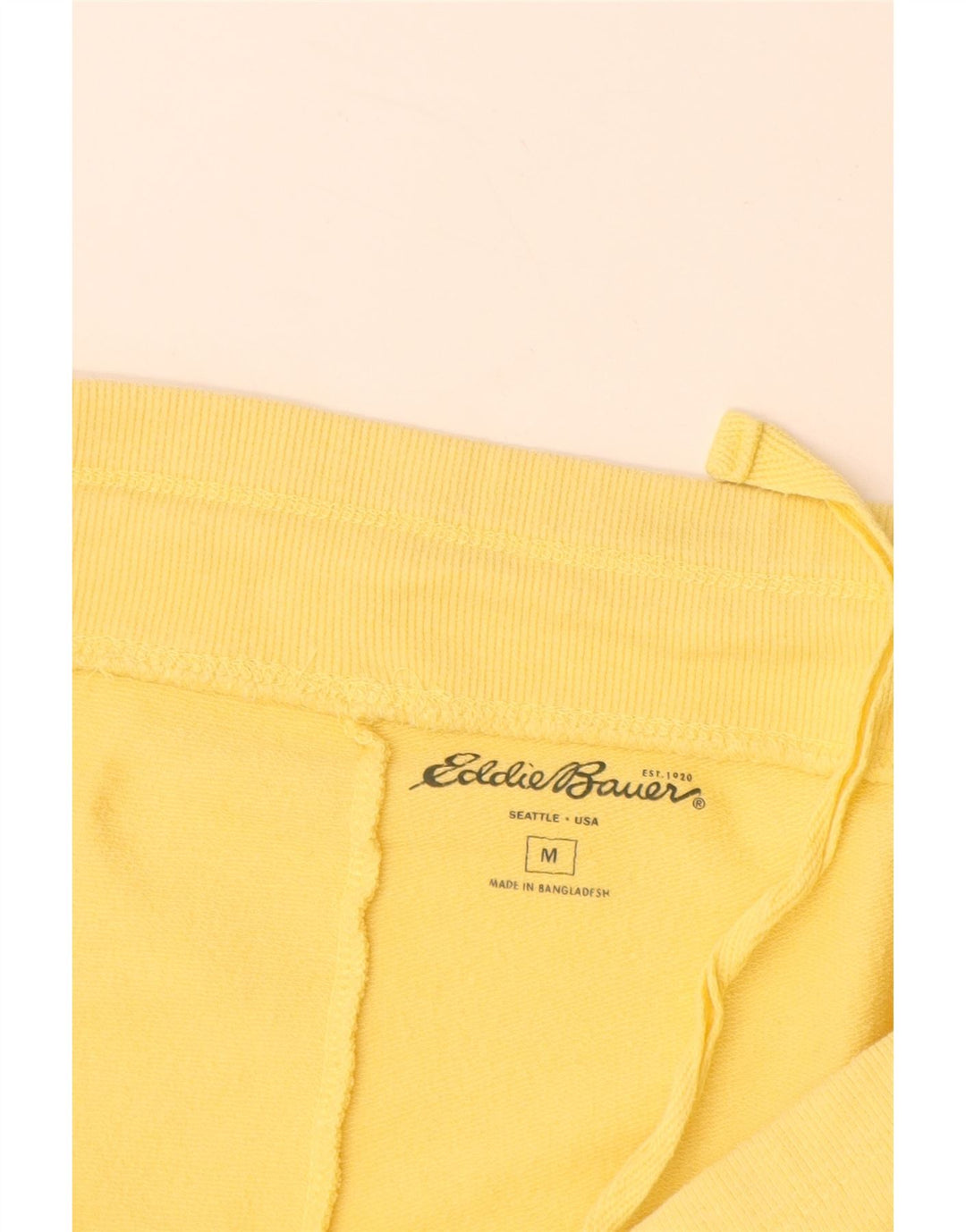 EDDIE BAUER Pantalones cortos deportivos para mujer UK 14 Algodón amarillo medio
