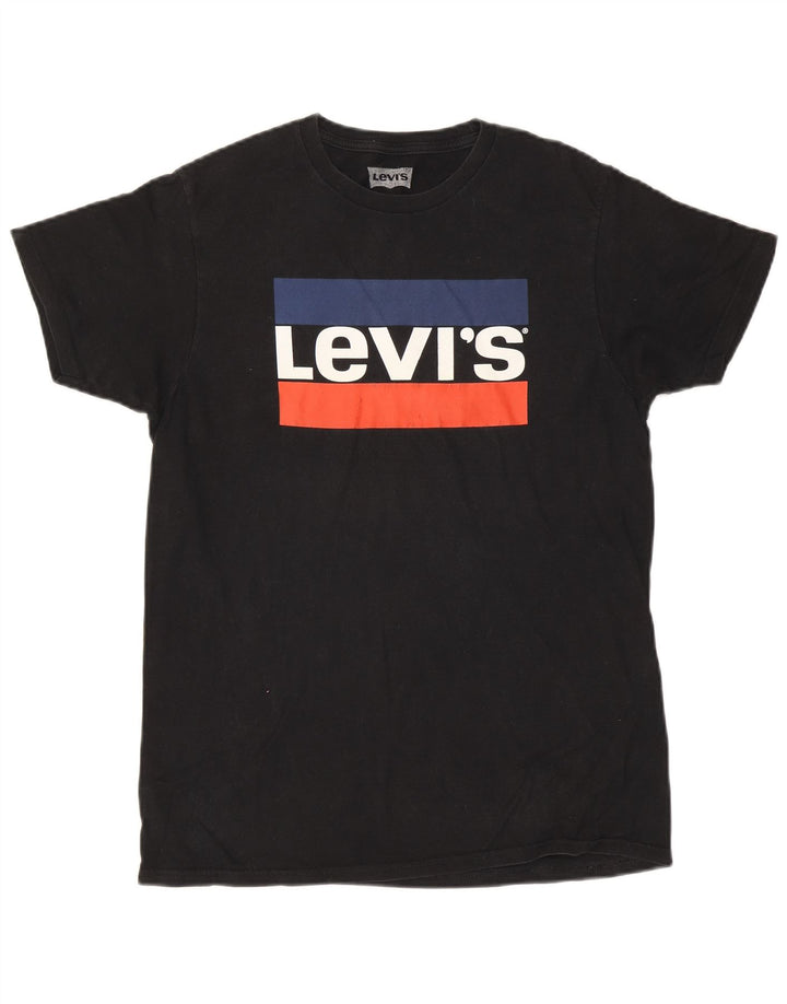 Levi's Camiseta gráfica para hombre Top mediano negro