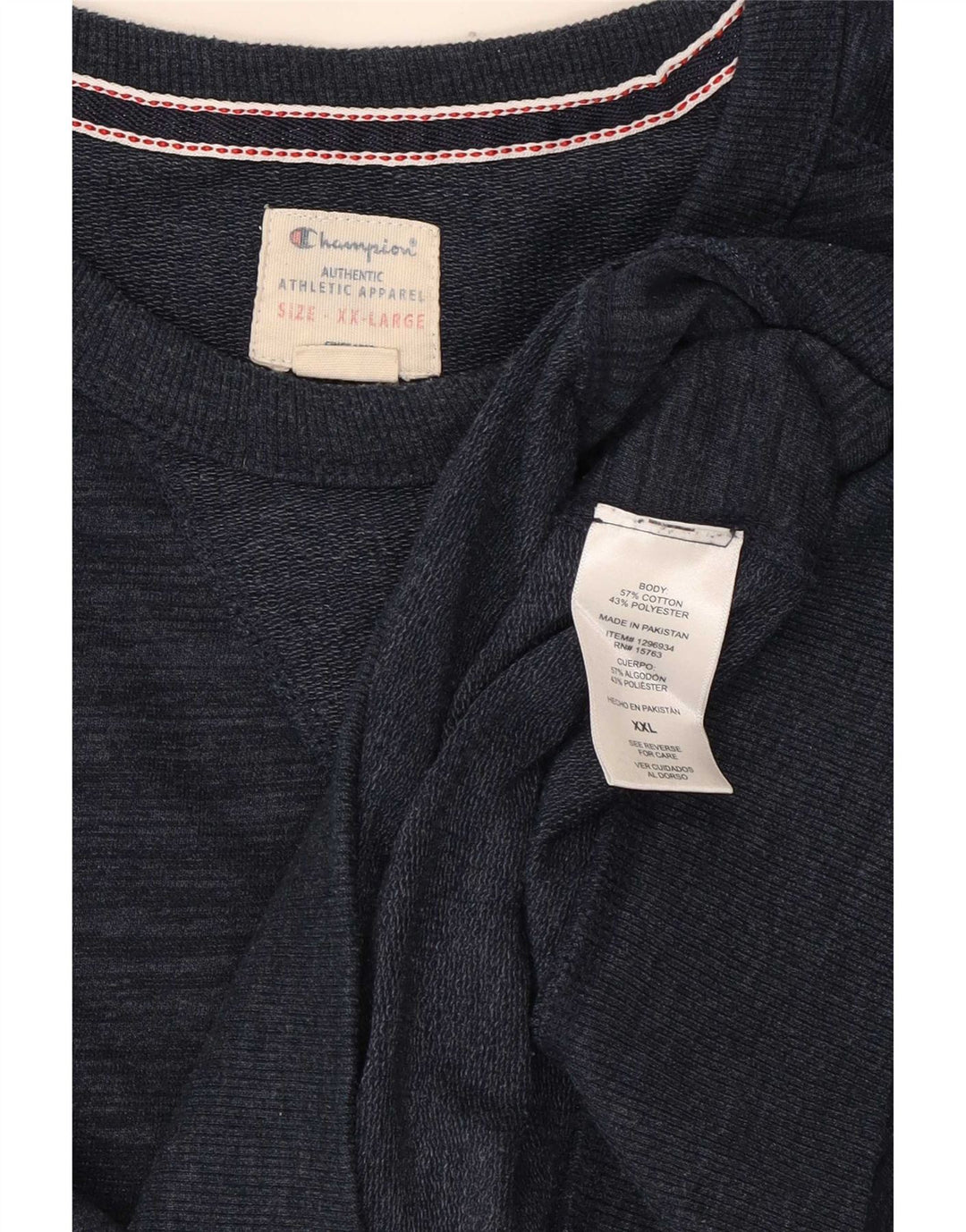 Champion Sudadera para hombre Jumper 2XL Algodón moteado azul marino