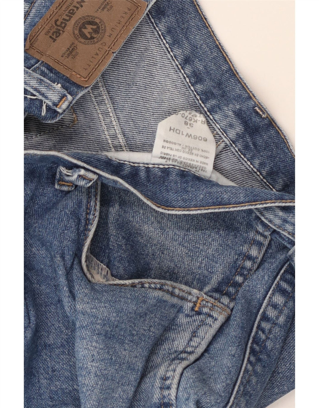 WRANGLER Pantalones cortos vaqueros para hombre W38 XL Algodón azul