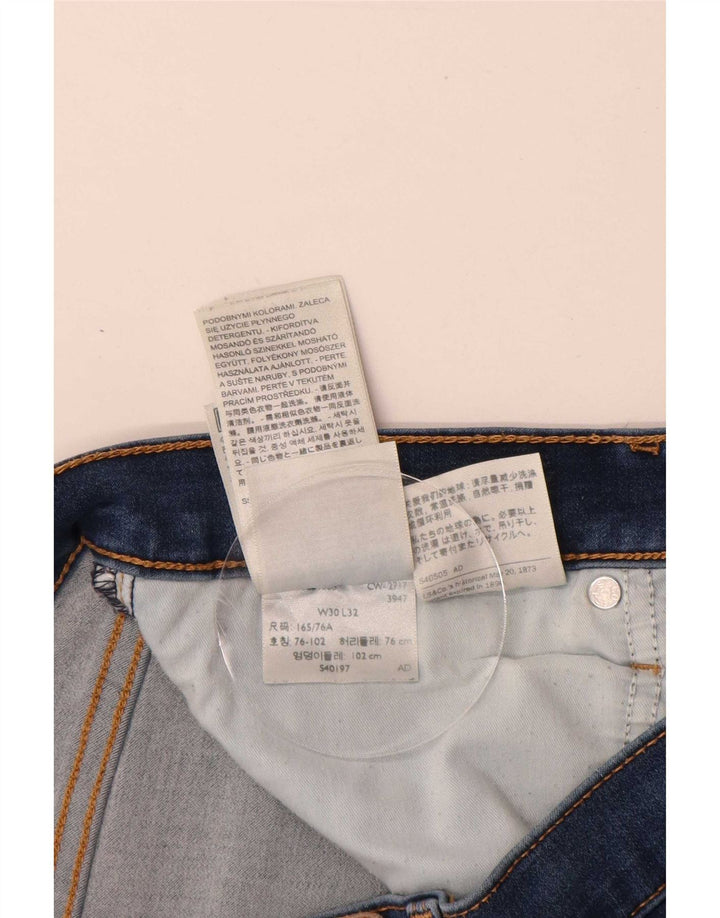 Levi's Mujer 314 Shaping Straight Jeans W30 L31 Algodón Azul