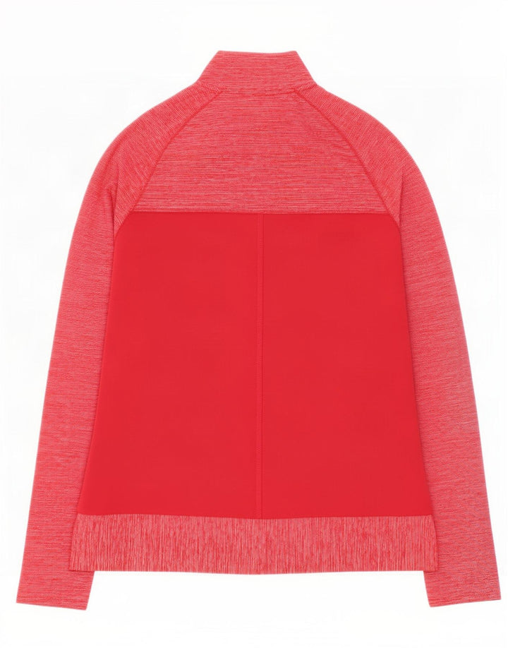 Adidas - Chándal con cremallera y cuello para mujer, talla 40, talla grande, color rojo