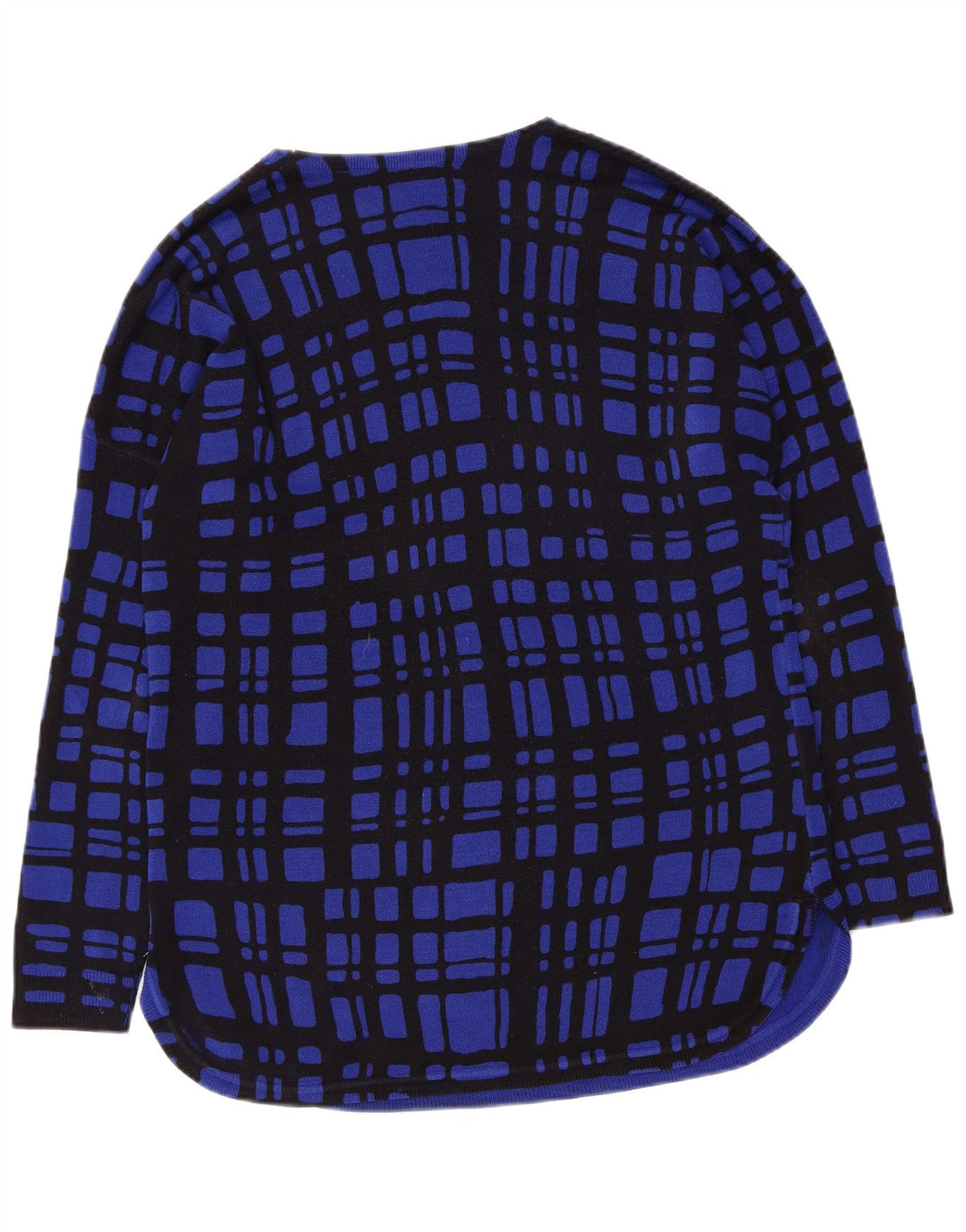 MARKS & SPENCER Suéter tipo jersey con cuello barco para mujer UK 40 Medium Blue Check