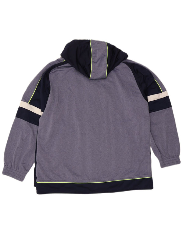 Diadora Chaqueta de chándal con capucha para hombre, talla 38, color azul pequeño