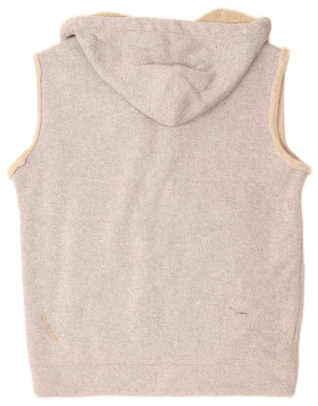 BILLABONG Suéter con capucha sin mangas y cremallera para hombre Pequeño poliéster gris