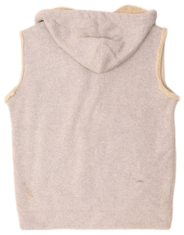 BILLABONG Suéter con capucha sin mangas y cremallera para hombre Pequeño poliéster gris