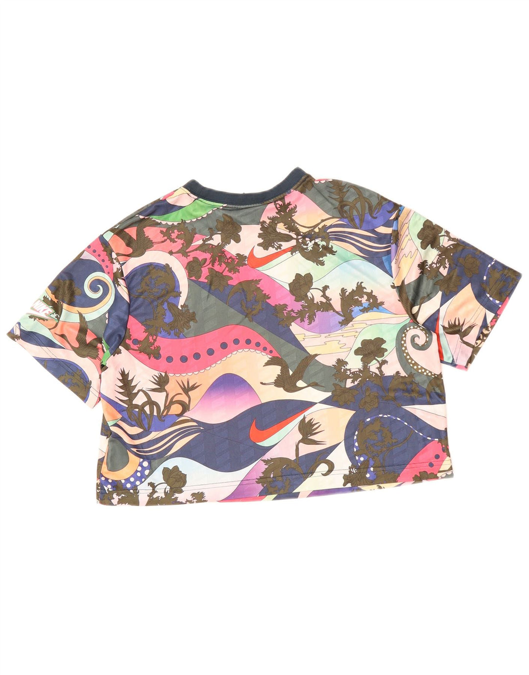 NIKE Camiseta corta con gráfico para mujer UK 6 XS Multicolor Floral