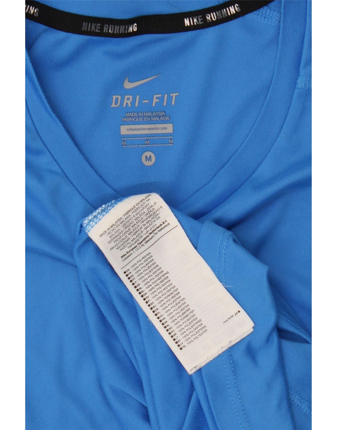Camiseta Nike Dri Fit para hombre Top poliéster azul medio