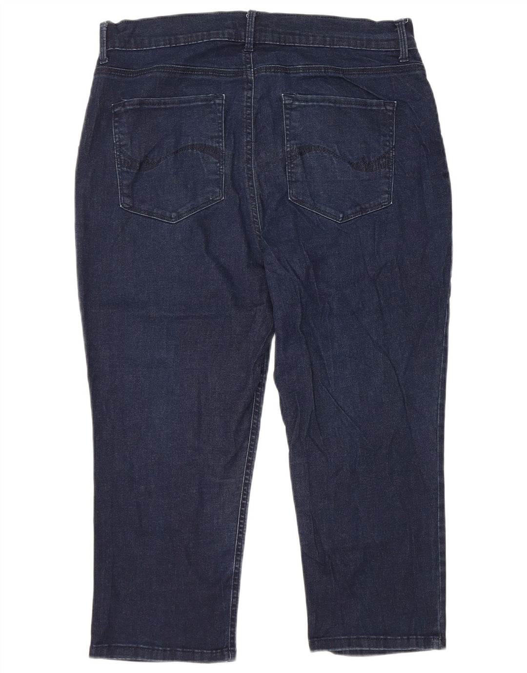 LEE Vaqueros capri de cintura alta para mujer, ajuste fácil, US 16 2XL W34 L21, azul marino