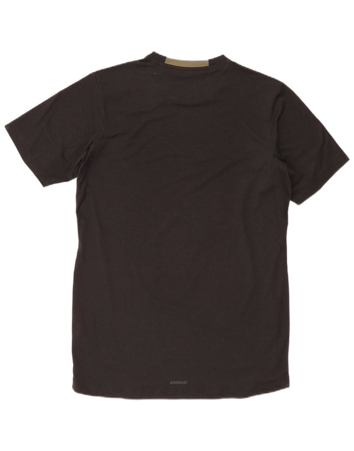 ADIDAS Hombre Aeroready Slim Fit Camiseta Top Medio Negro Poliéster