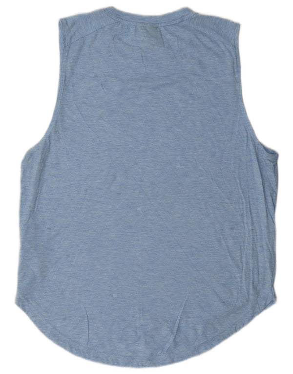 Adidas Mujer Gráfico Chaleco Top UK 16/18 Grande Azul Algodón