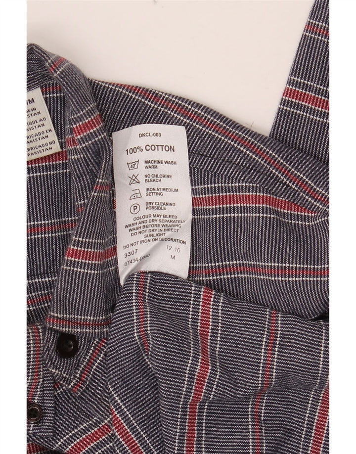 DOCKERS Camisa Hombre Algodón Rayas Azul Marino Medio