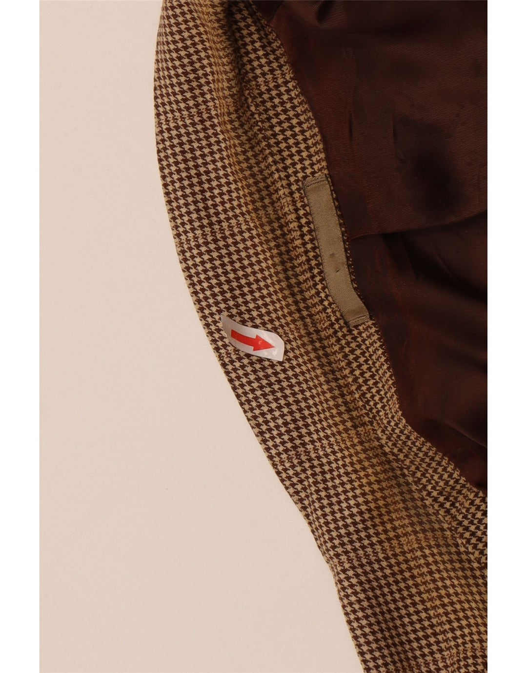 Aquascutum Chaqueta tipo blazer de 2 botones para hombre UK 42 XL Lana de pata de gallo marrón