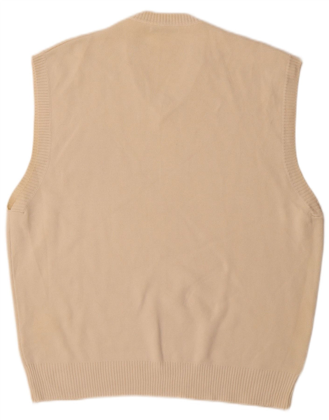 Zara Hombre Chaleco Tank Top Grande Algodón Beige