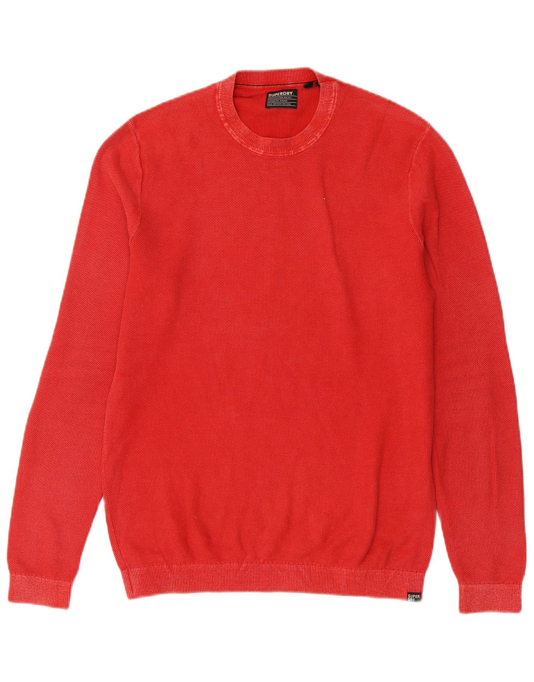 Superdry Jersey De Cuello Redondo Para Hombre De Algodón Rojo Medio