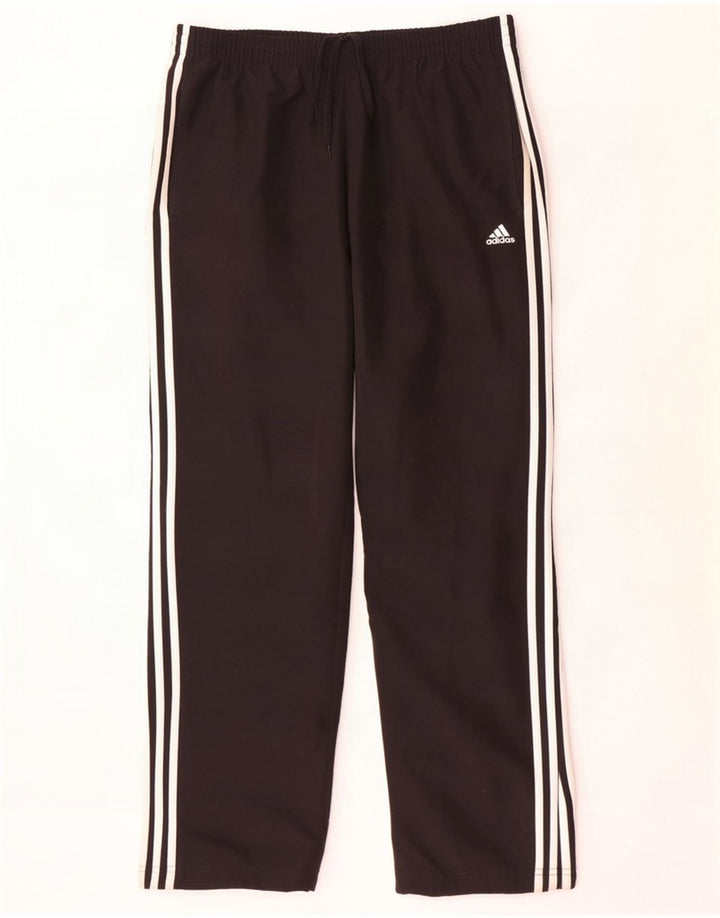 Adidas - Pantalón de chándal Climalite para hombre, talla grande, poliéster negro