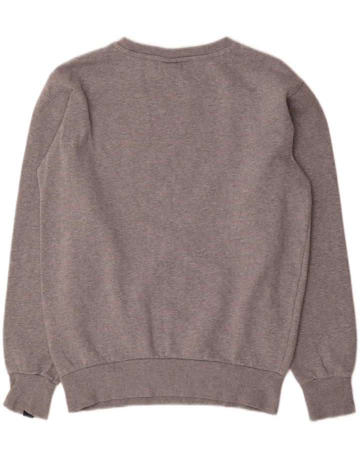 Ellesse Sudadera de gran tamaño con estampado gráfico para mujer UK 8 Small Gris Algodón