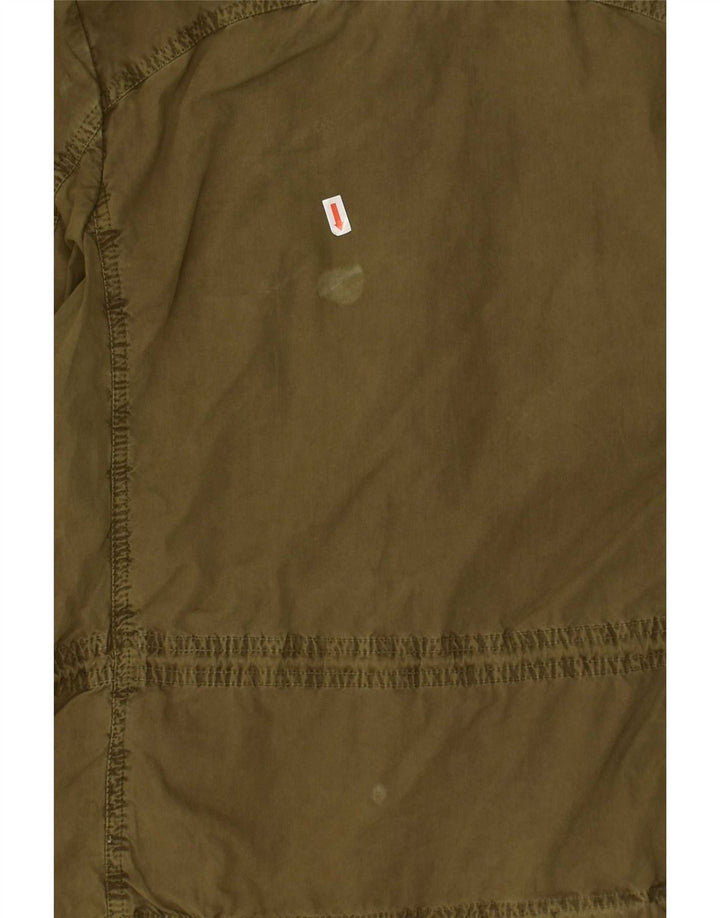 GAUDI Womens Utility Jacket IT 42 Medium Khaki Cotton Vintage Gaudi and Second-Hand Gaudi from Messina Hembry 