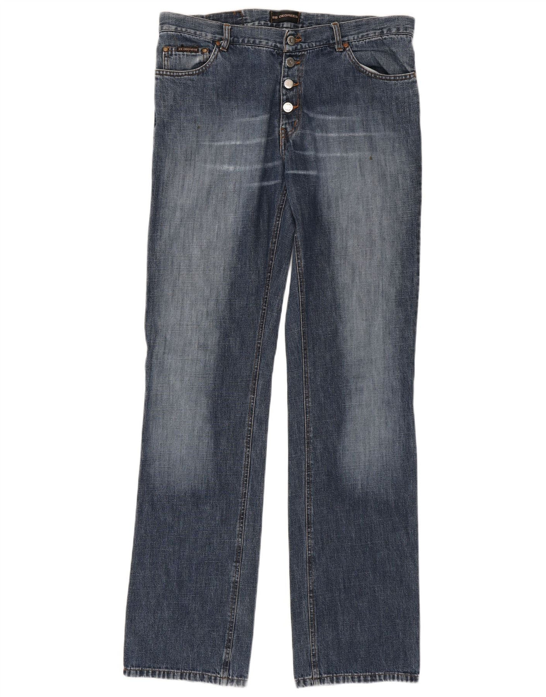 VINTAGE Vaqueros rectos para hombre W33 L37 Algodón azul