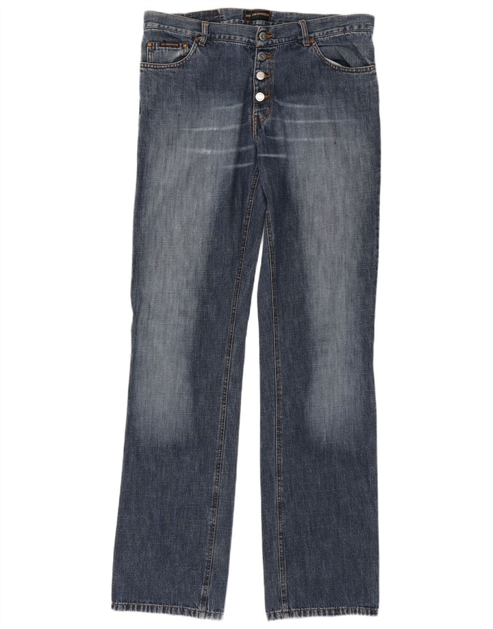 VINTAGE Vaqueros rectos para hombre W33 L37 Algodón azul