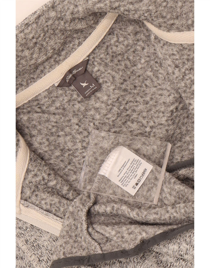 Eddie Bauer Chaqueta superior de chándal para mujer Reino Unido 14 Poliéster moteado gris medio