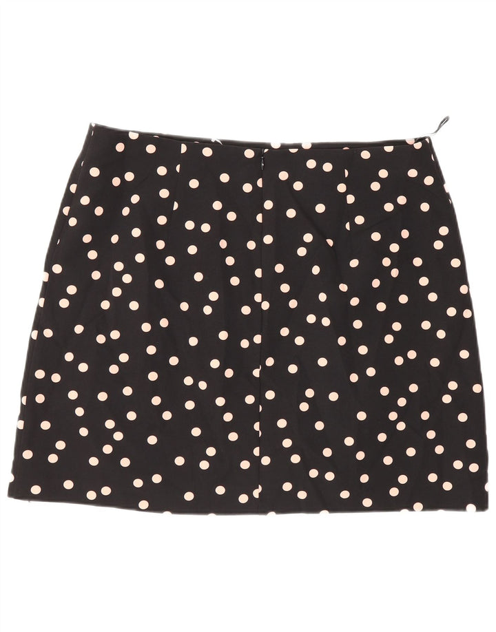 Minifalda Oasis para mujer UK 40 Large W34 Poliéster de lunares negros