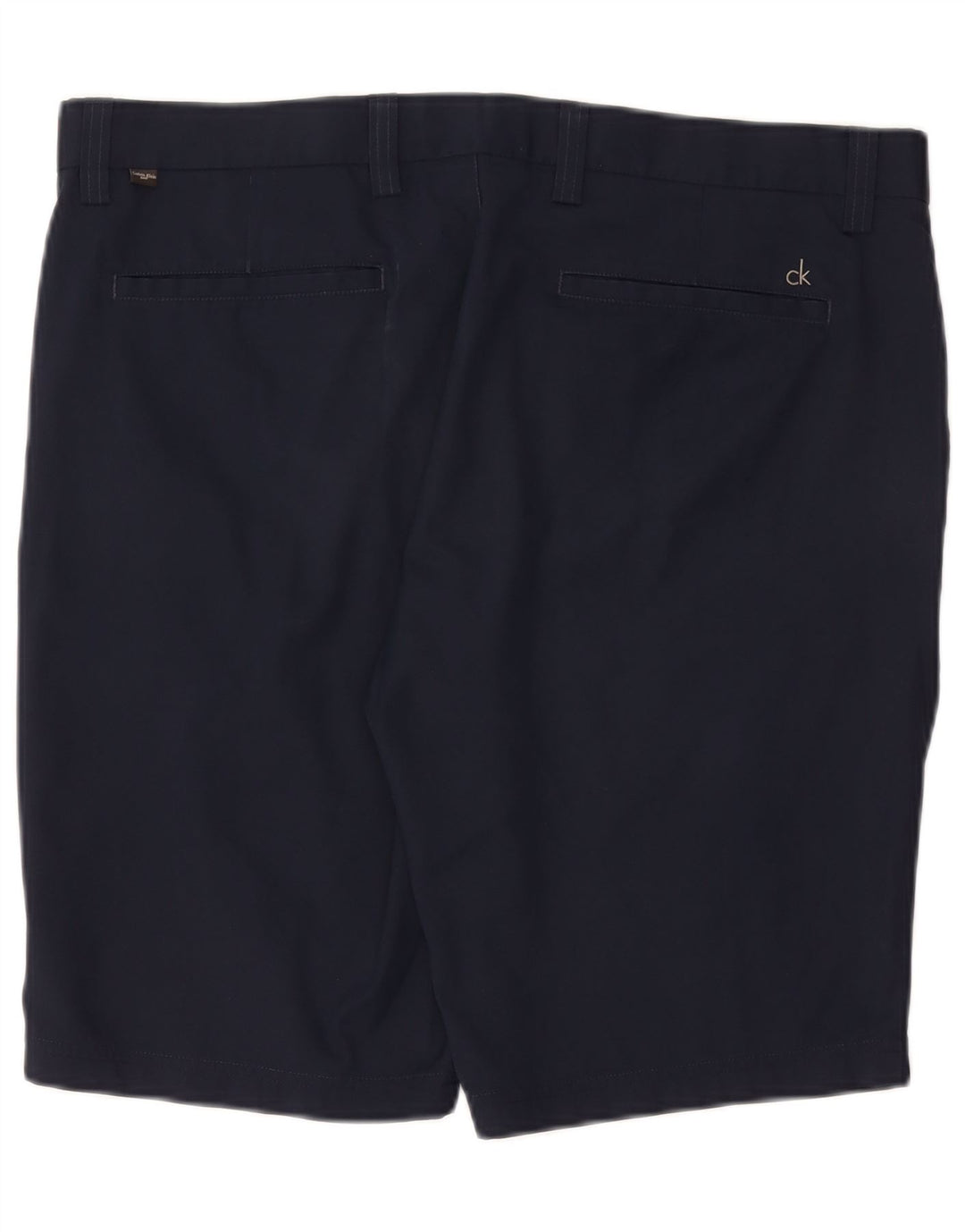 CALVIN KLEIN Pantalones cortos chinos para hombre W38 XL Poliéster azul marino