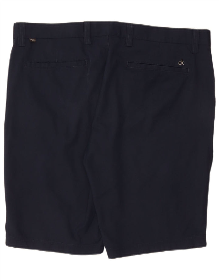 CALVIN KLEIN Pantalones cortos chinos para hombre W38 XL Poliéster azul marino
