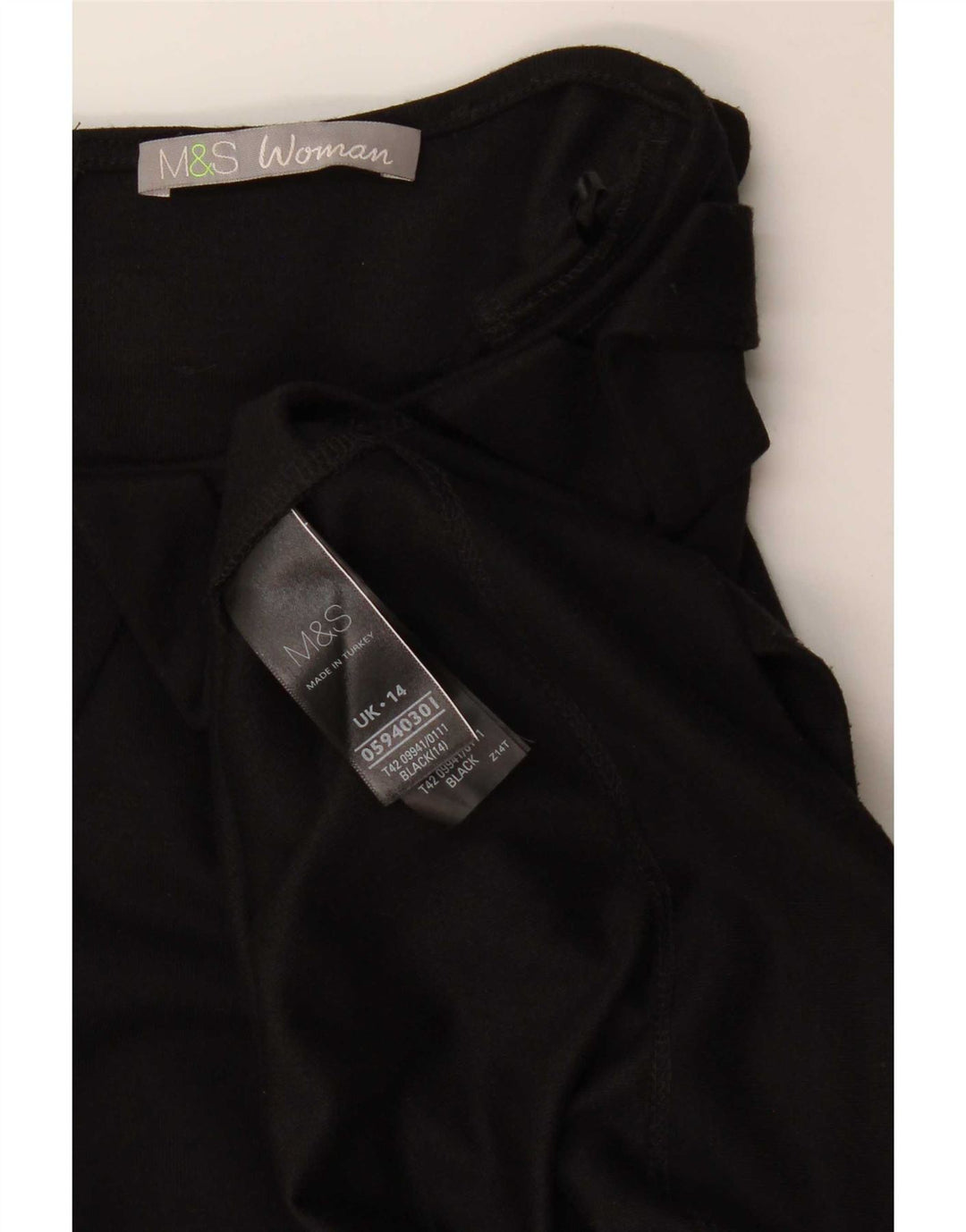 Marks & Spencer Vestido tubo para mujer UK 44 Grande Poliéster negro