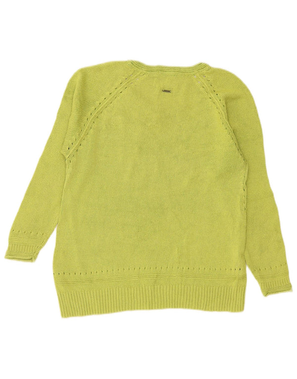 White Stuff Jersey con Cuello en V para Mujer UK 8 Small Algodón Verde