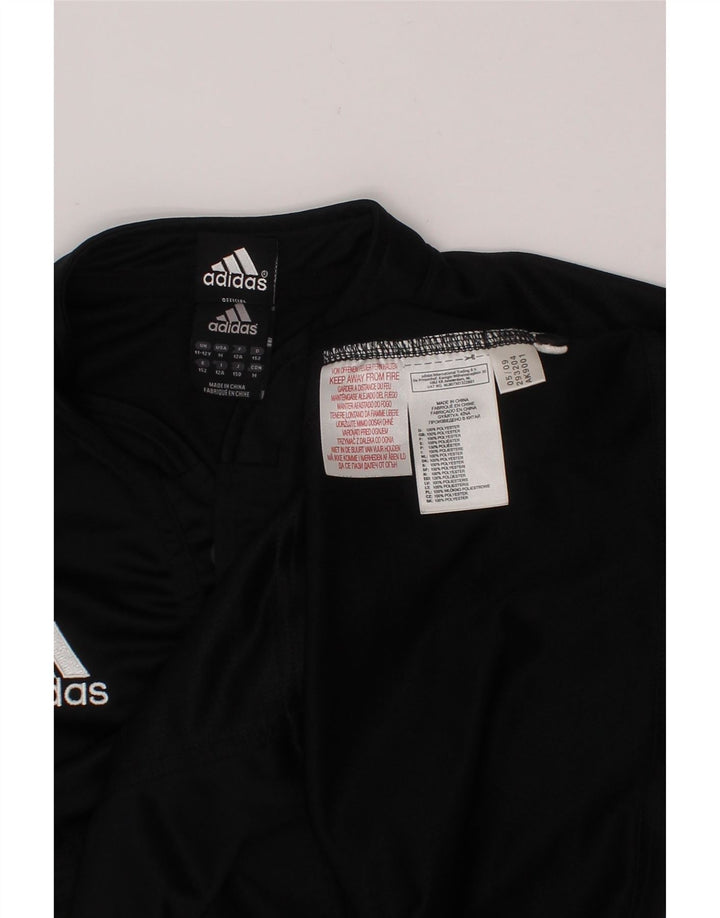 ADIDAS Boys T-Shirt Top 11-12 Years Black Polyester Vintage Adidas and Second-Hand Adidas from Messina Hembry 