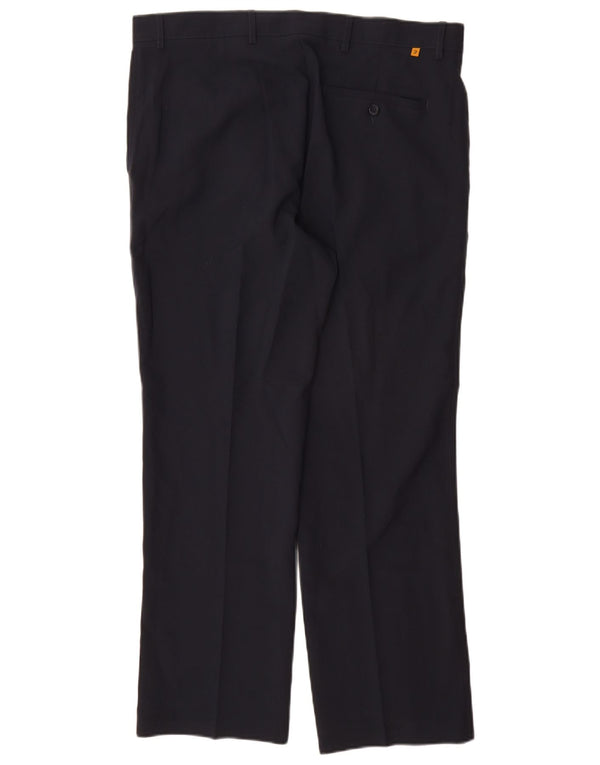 Farah Pantalón chino recto para hombre W36 L29 Poliéster azul marino