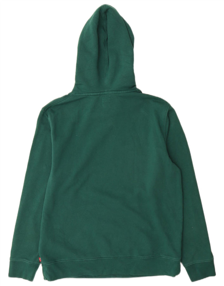 Levi's Jersey con capucha y estampado estándar para hombre, color verde medio