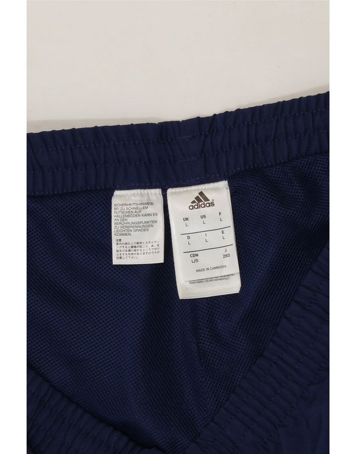 ADIDAS Mens Tracksuit Trousers Large  Navy Blue Polyester Vintage Adidas and Second-Hand Adidas from Messina Hembry 