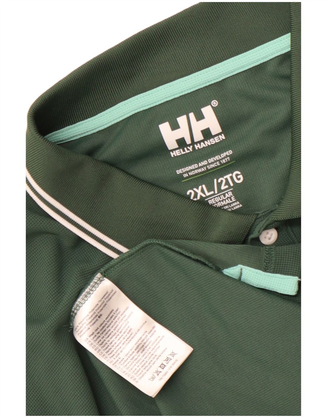 Helly Hansen Polo Regular Hombre 2XL Poliamida Verde