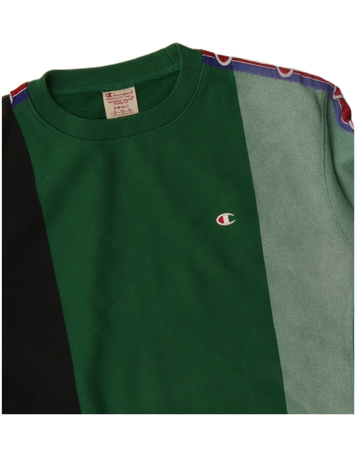 Champion Sudadera De Tejido Inverso Jumper Small Verde Colorblock |